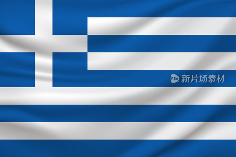 希腊国旗。向量