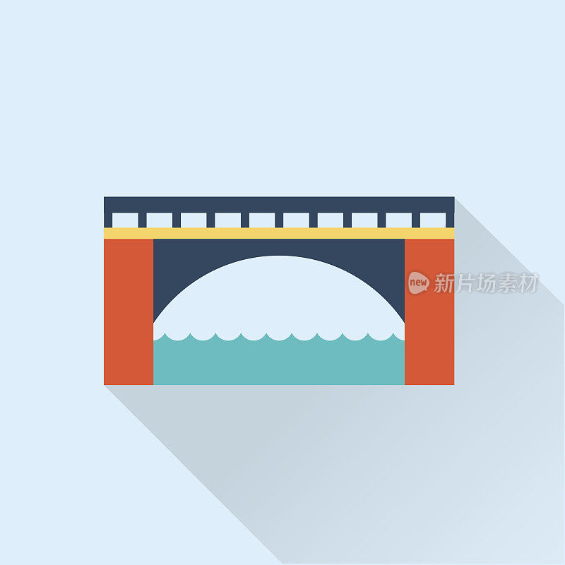矢量桥平面图标