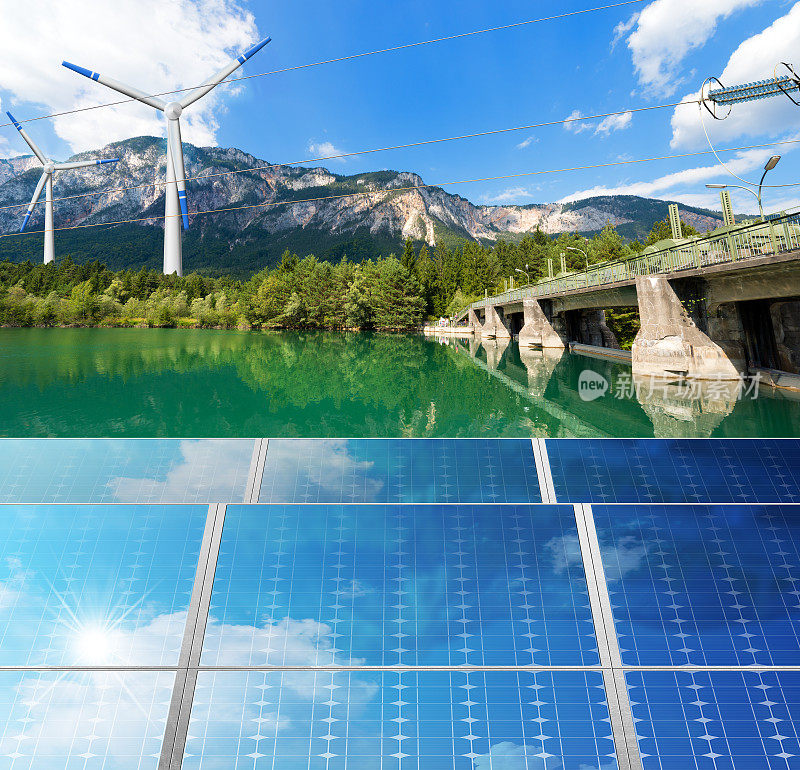 可再生能源-阳光、风、水