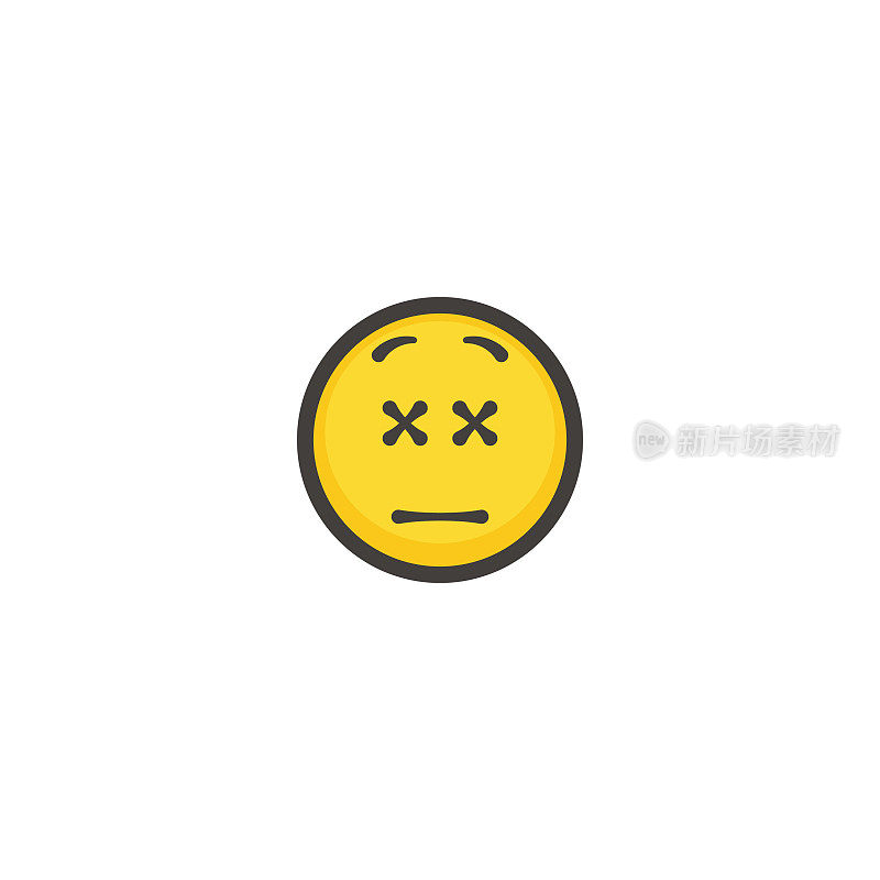 Emoticon平面设计轮廓线