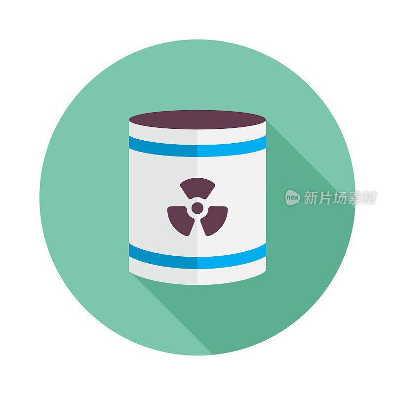 危险废物平面图标。符号矢量插图平面设计