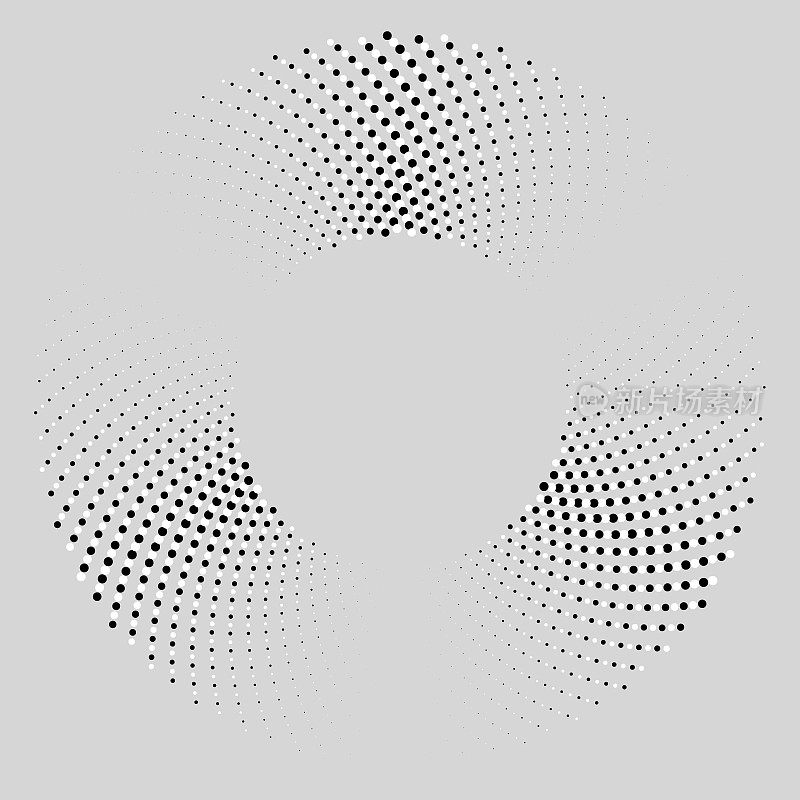 三个部分围绕拷贝空间,淡出大约120度轴。