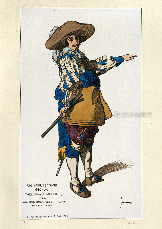 佛兰德斯上尉,17世纪的时装,三十年战争