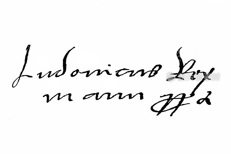 匈牙利国王路易二世签名