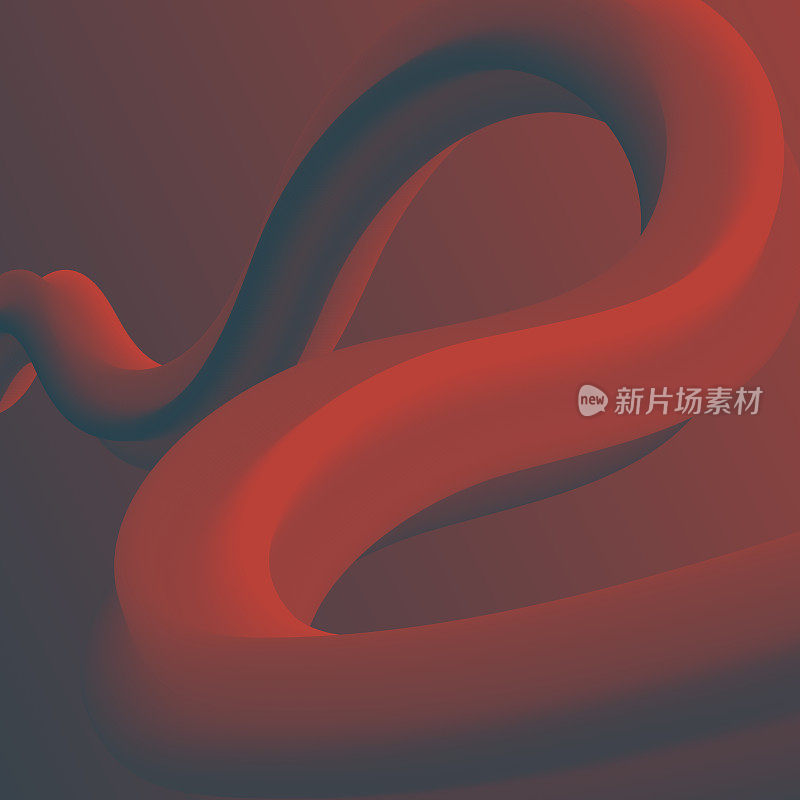 红色渐变背景上的流体抽象设计