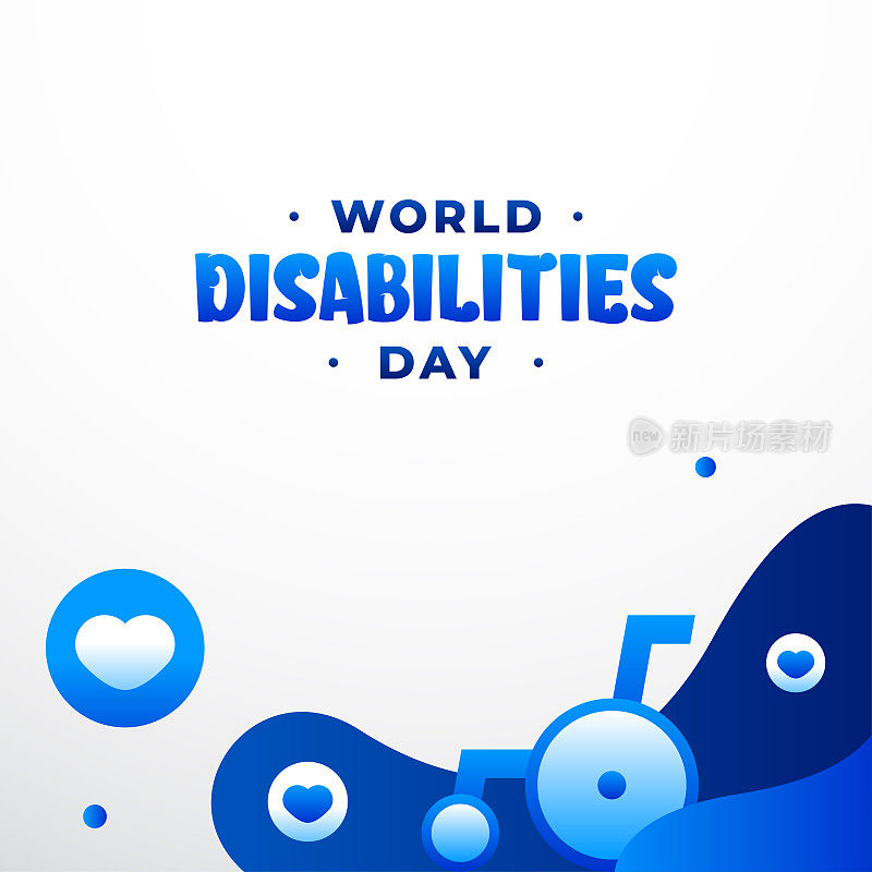 世界残疾人日问候时刻设计背景