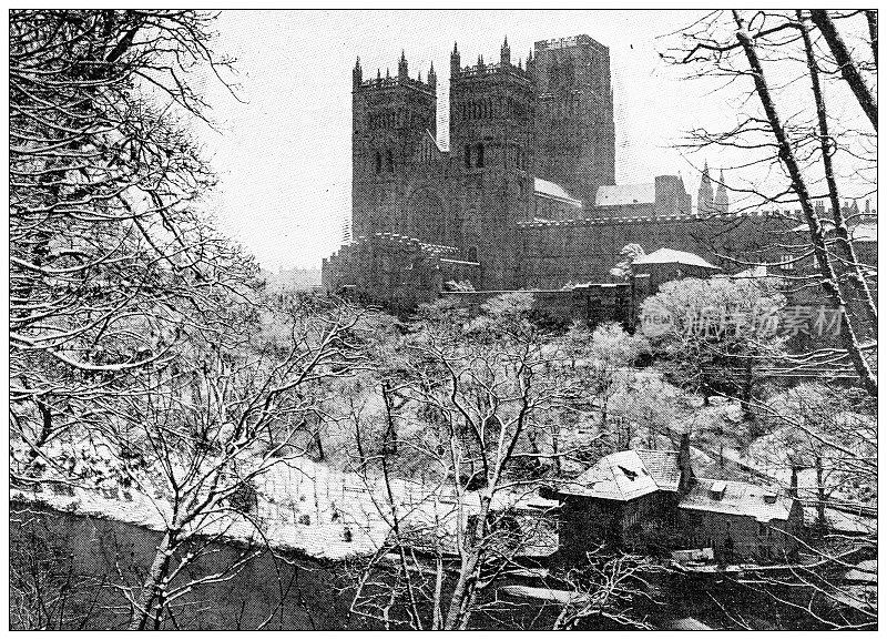 英国古玩旅行照片:杜伦大教堂，冬天
