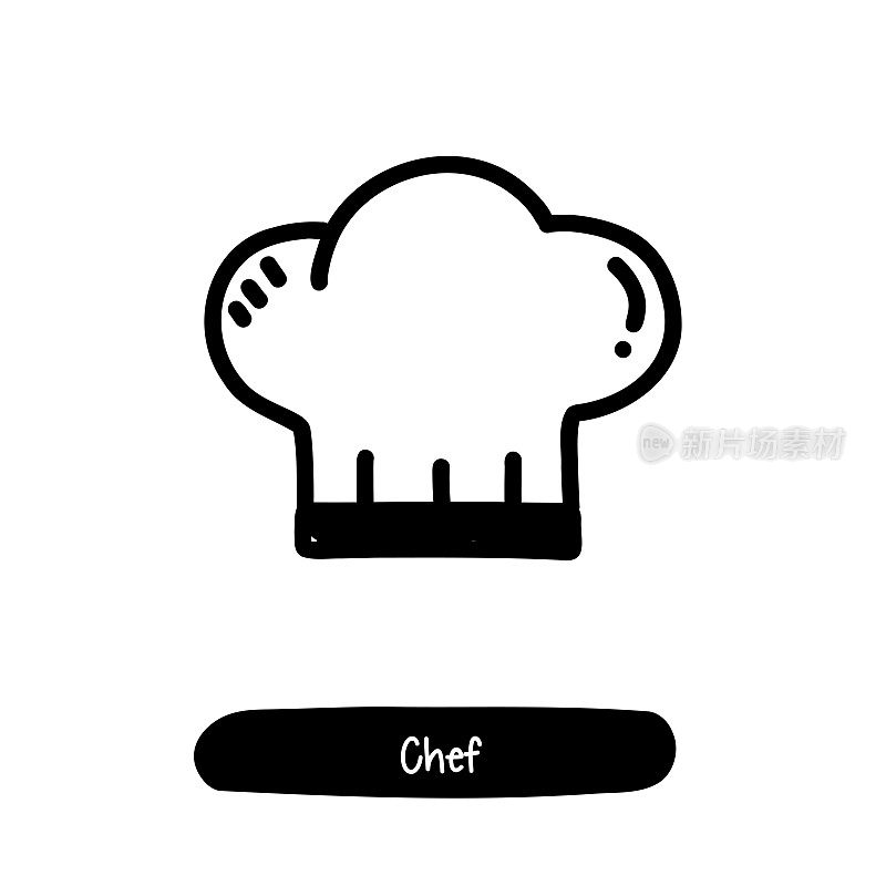 厨师图标。潮流风格矢量插图符号