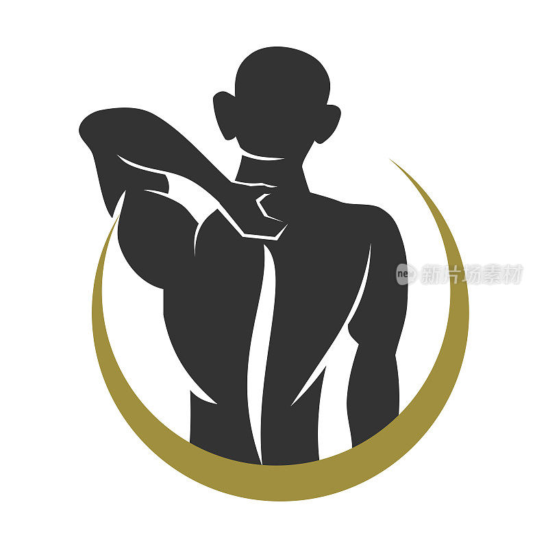 脊柱医学脊椎指压标志图标插图品牌标识
