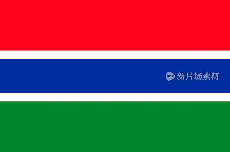 冈比亚的旗帜。