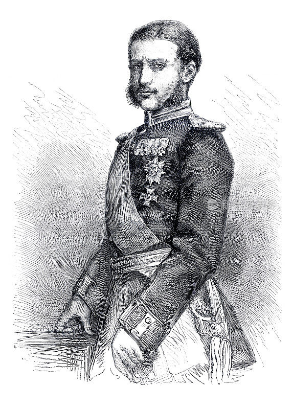 霍亨索伦亲王卡尔的罗马尼亚国王肖像1866年