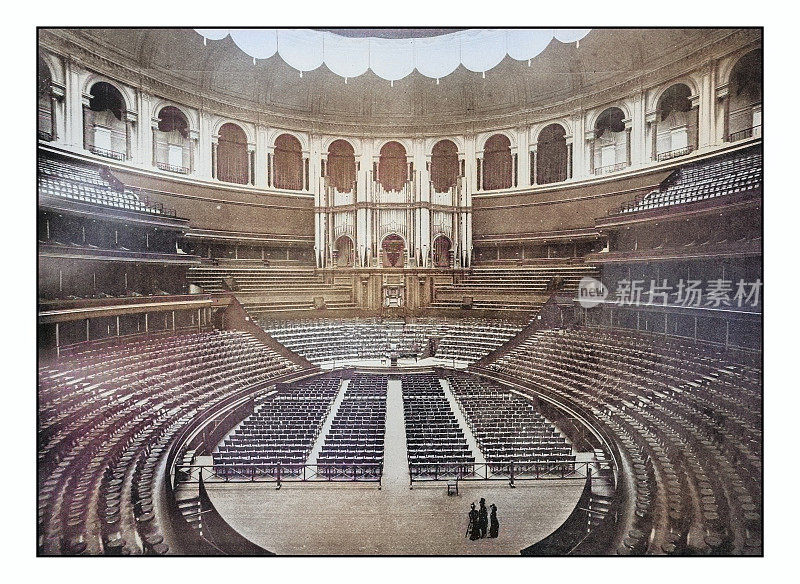 古董伦敦的照片:皇家阿尔伯特音乐厅的内部