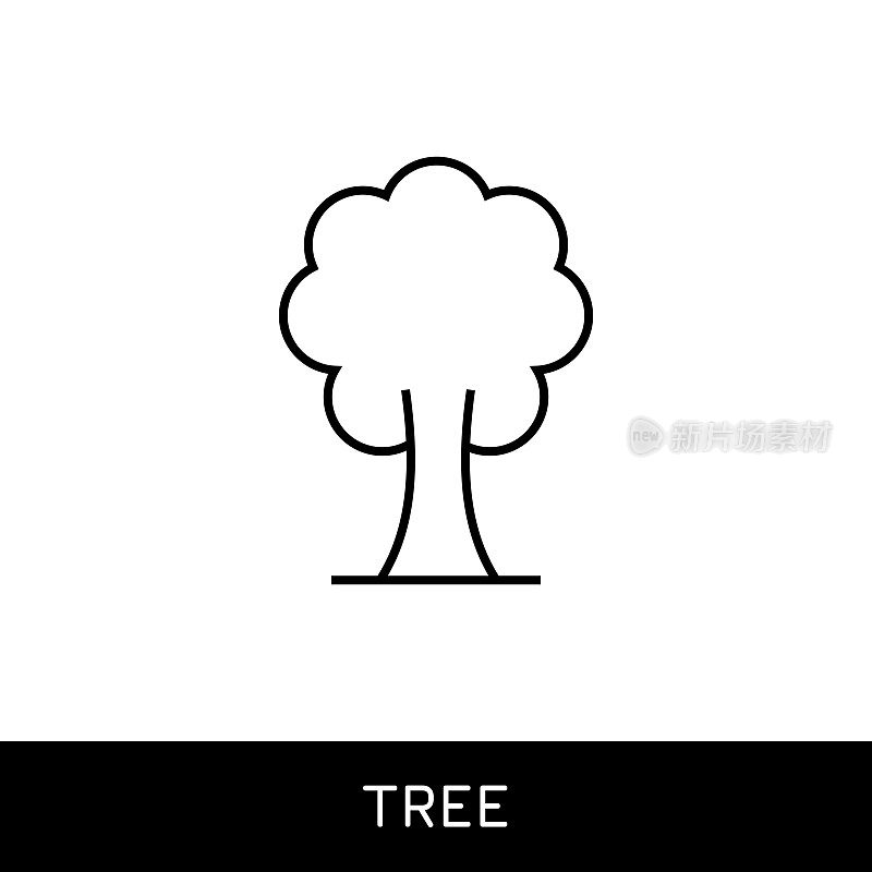树单线图标设计