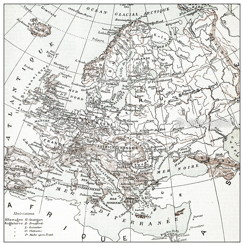 法国古欧洲地图