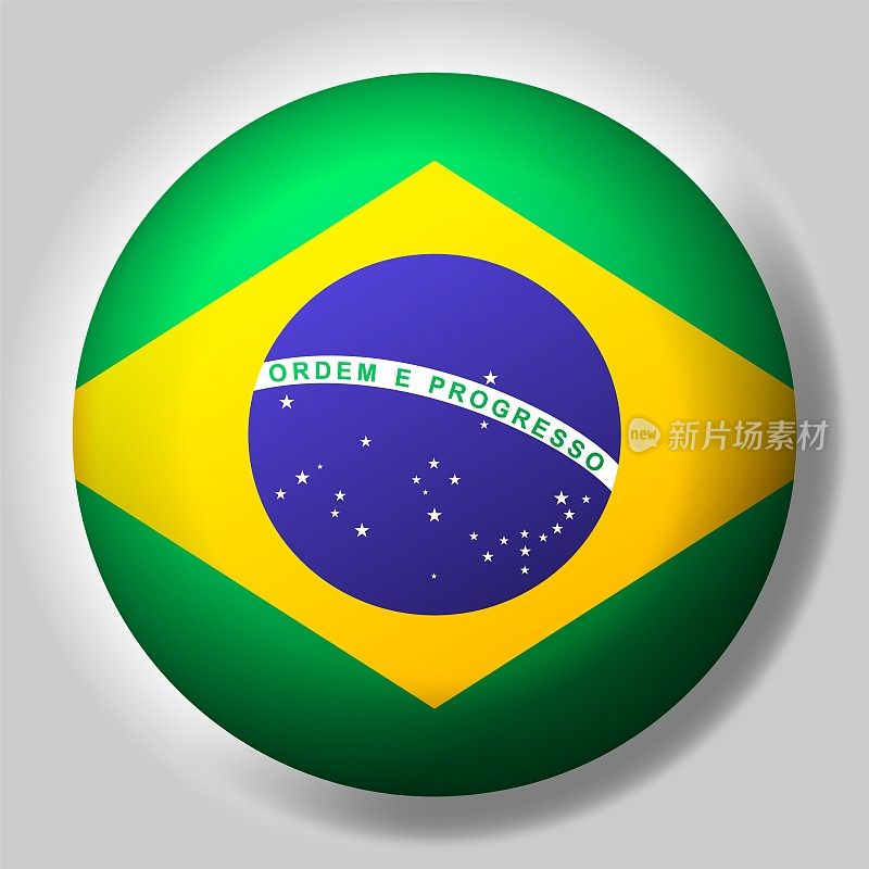 巴西国旗按钮