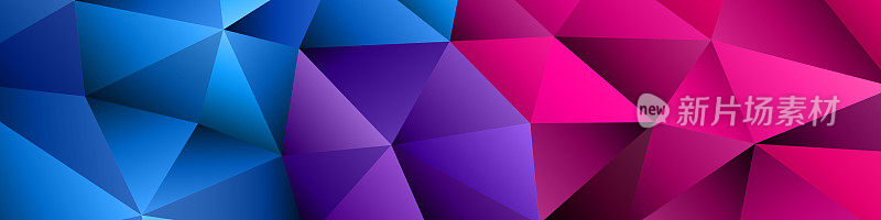 多边形彩虹马赛克背景。抽象的低多边形矢量插图。三角形图案在半色调风格。模板几何商业设计与三角形海报，横幅，卡片，传单