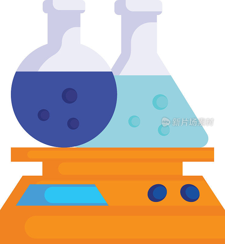 极端敏感的化学称重矢量颜色图标设计，生物化学符号，生物技术和生化标志，科学和工程股票插图，实验室分析平衡概念