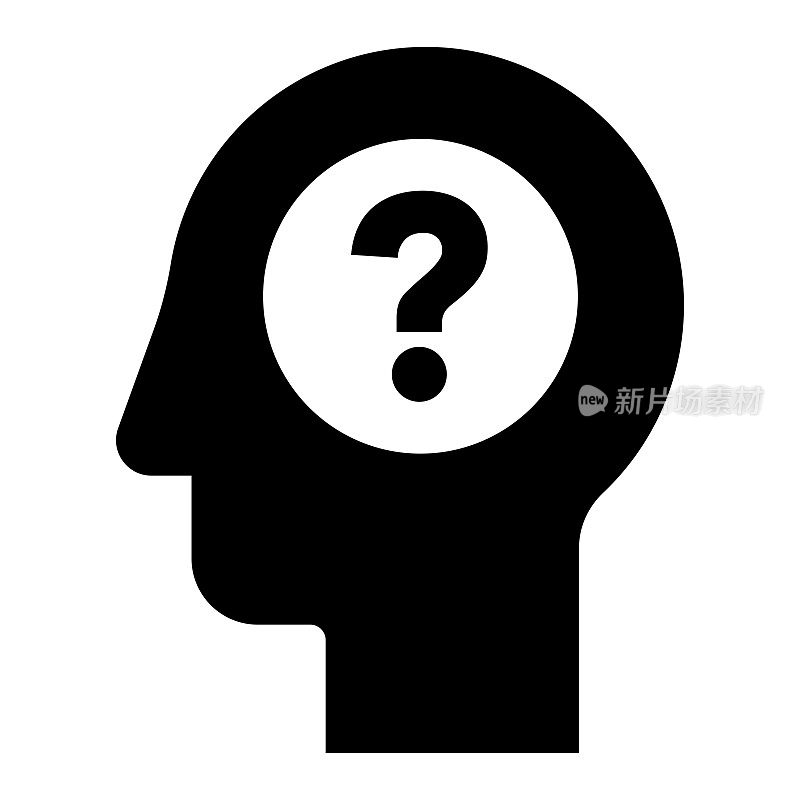 问号头轮廓图标