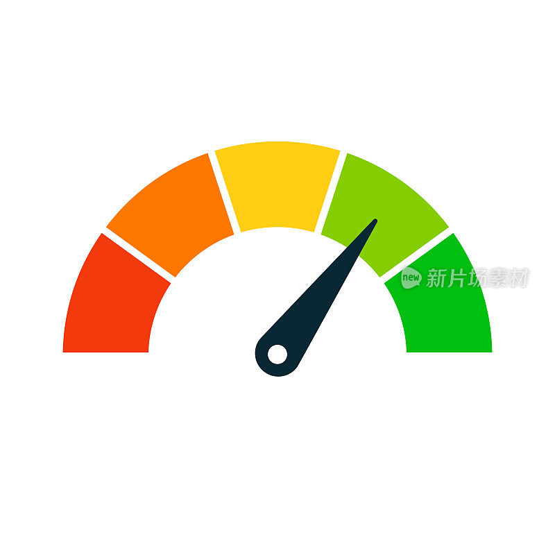 额定速度仪表图标-矢量股票插图