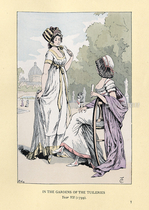 《杜伊勒里宫花园里的女人》(1799年