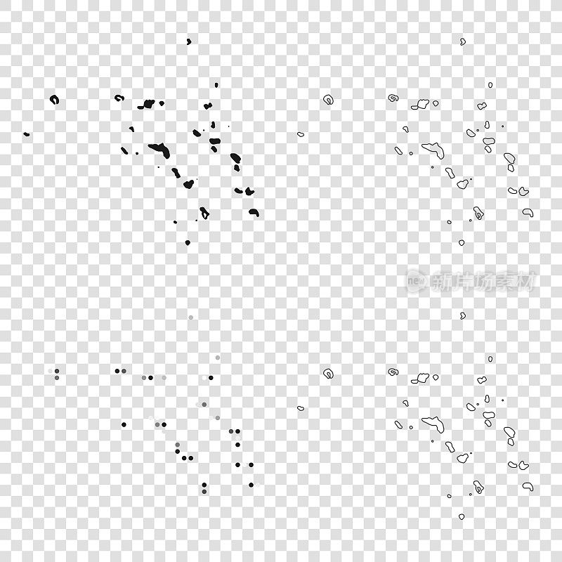 马绍尔群岛地图设计-黑色，轮廓，马赛克和白色