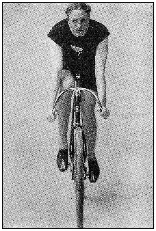 1897年的运动和消遣:自行车运动员，欧文・A・鲍威尔，哥伦比亚队