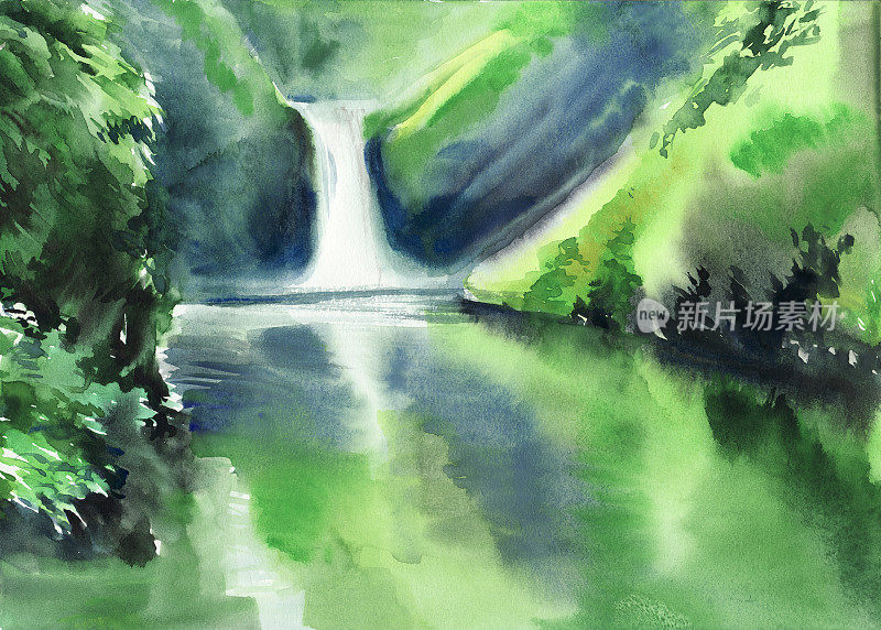 绿色的瀑布