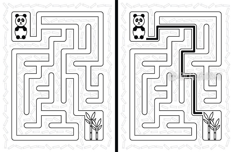 简单的熊猫迷宫