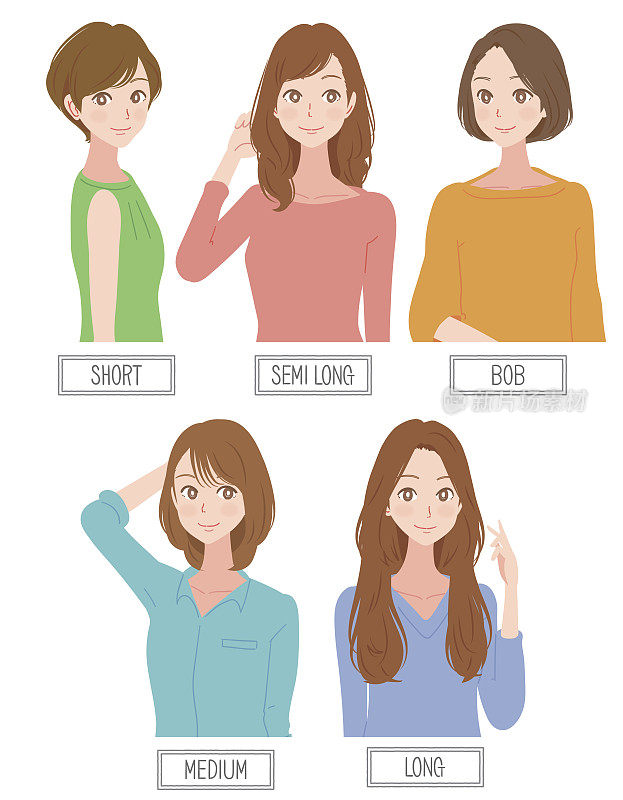 女性的发型多种多样