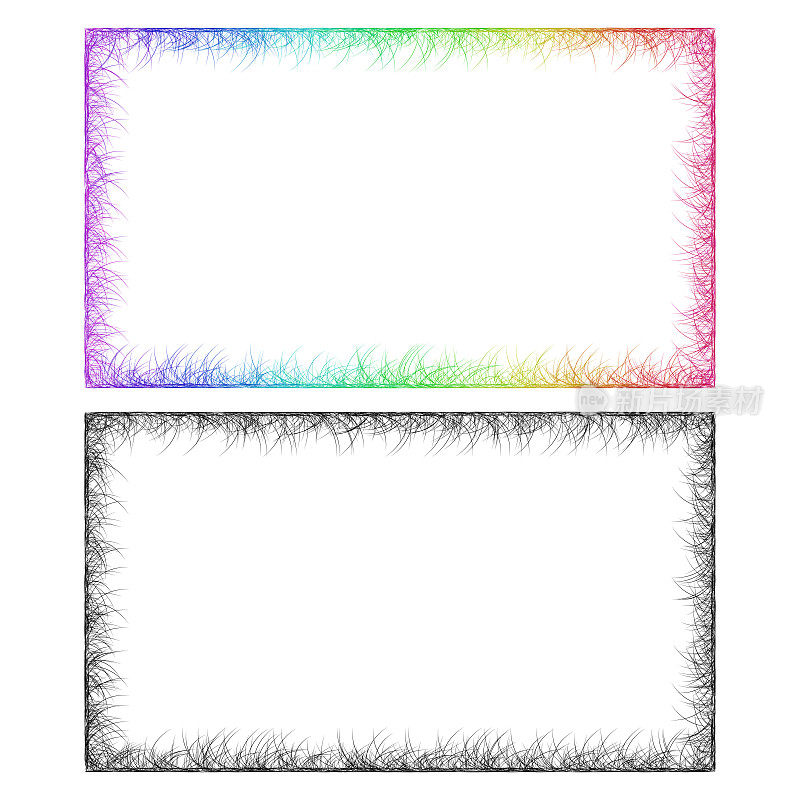 彩色和单色卡片框架设计