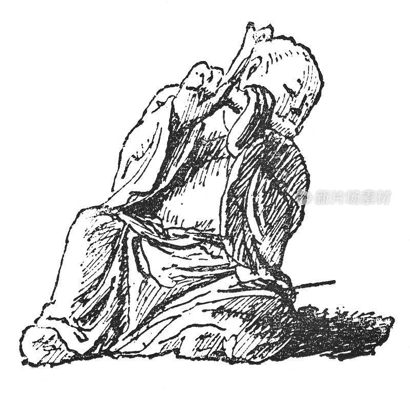 中国古代音乐家竹雕