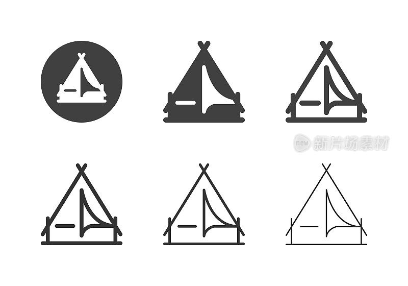 露营帐篷图标-多系列