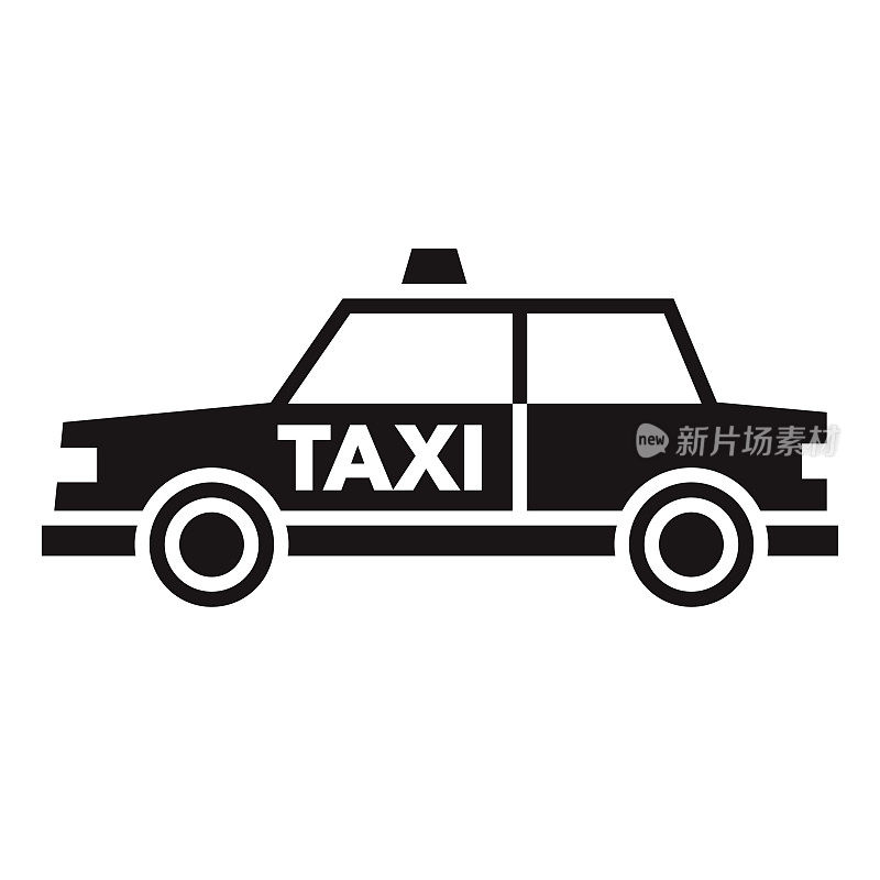 出租车运输字形图标