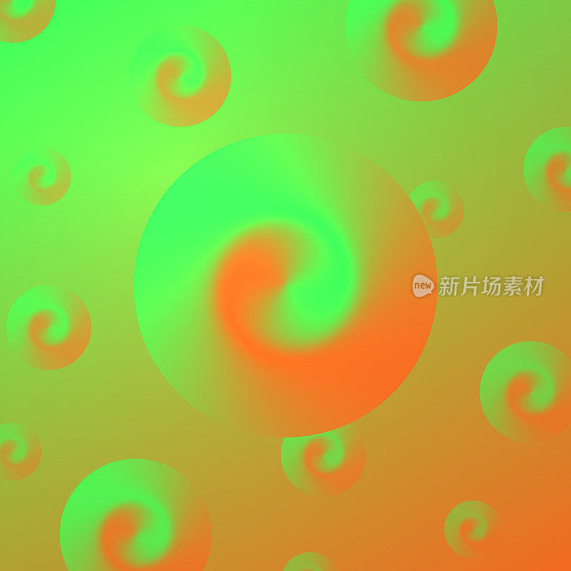 抽象梯度背景与绿色螺旋