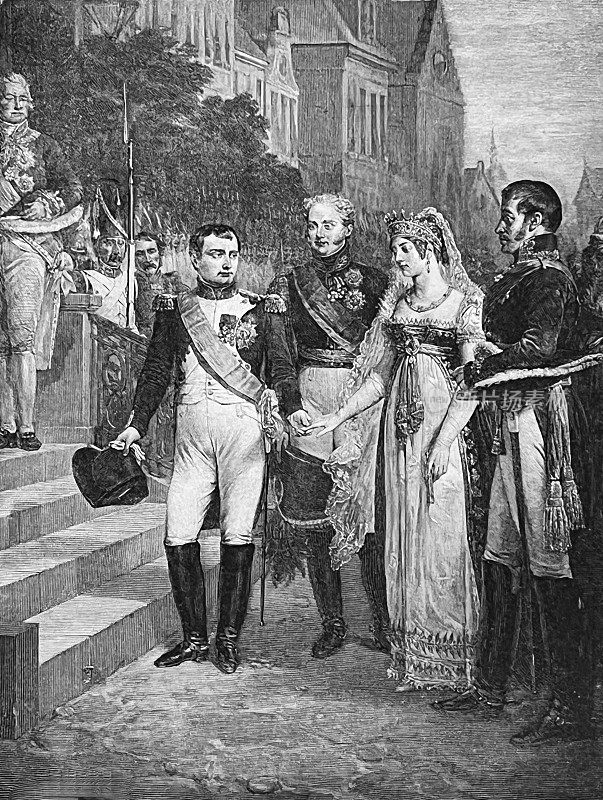 1807年，路易丝女王在提尔西特会见拿破仑·波拿巴