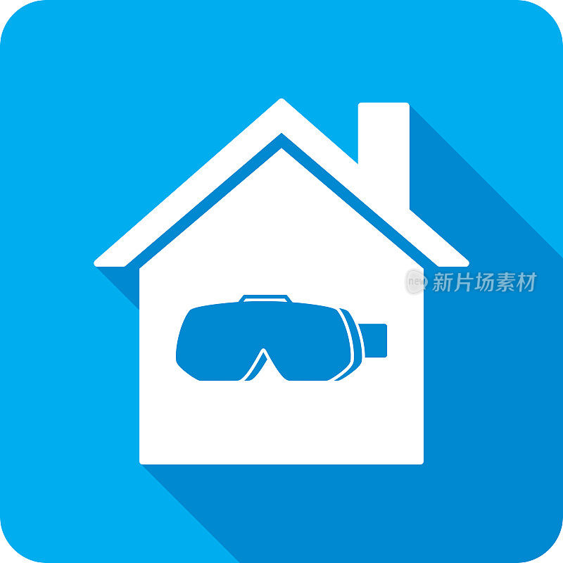 房子虚拟现实眼镜图标轮廓2