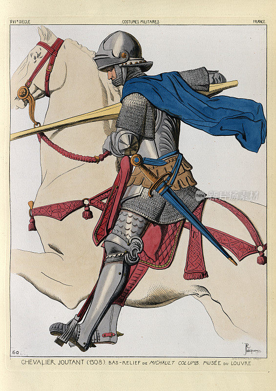 中世纪法国骑士比武比赛，16世纪早期
