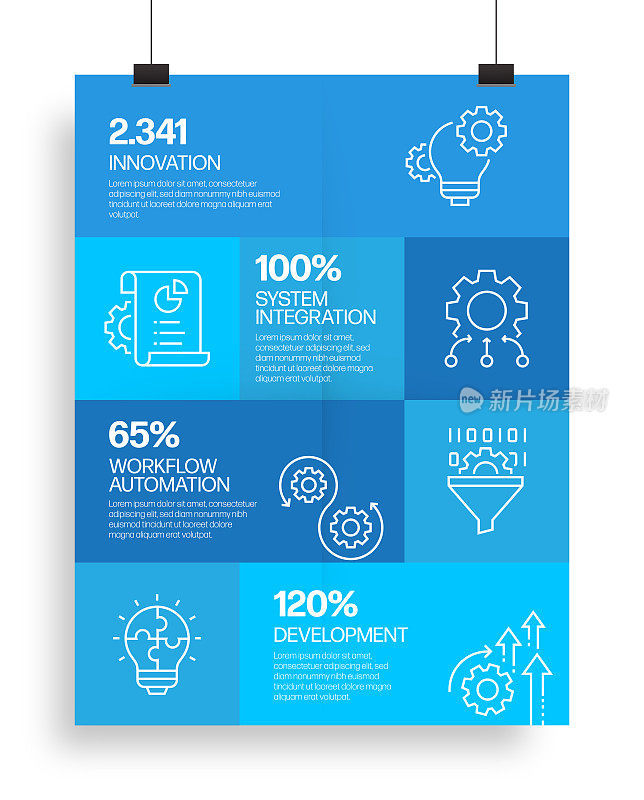 产品管理相关流程信息图模板。过程时间表图。带有图标的工作流布局