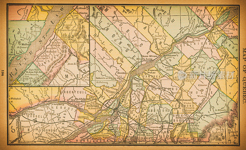 19世纪的魁北克地图