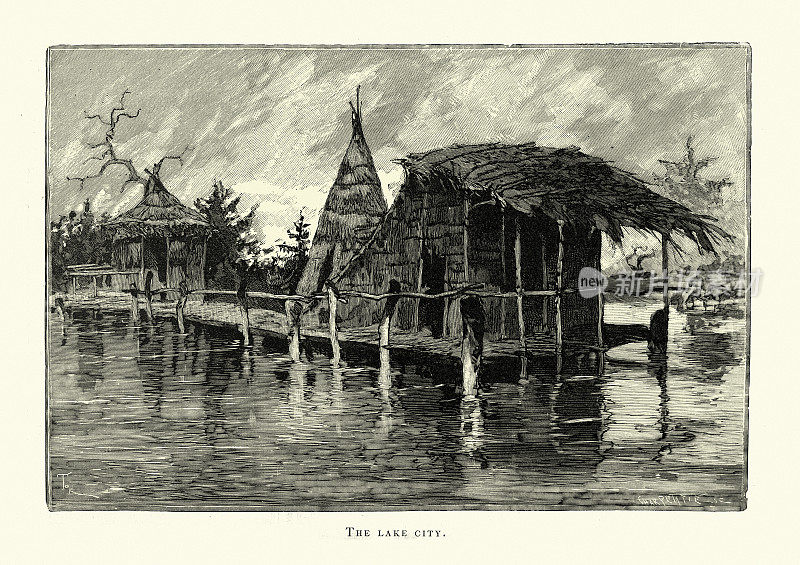 高跷房，桩式住宅或湖式住宅，维多利亚19世纪
