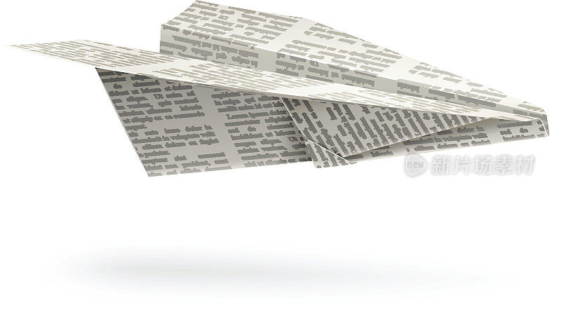 有文字的折纸飞机