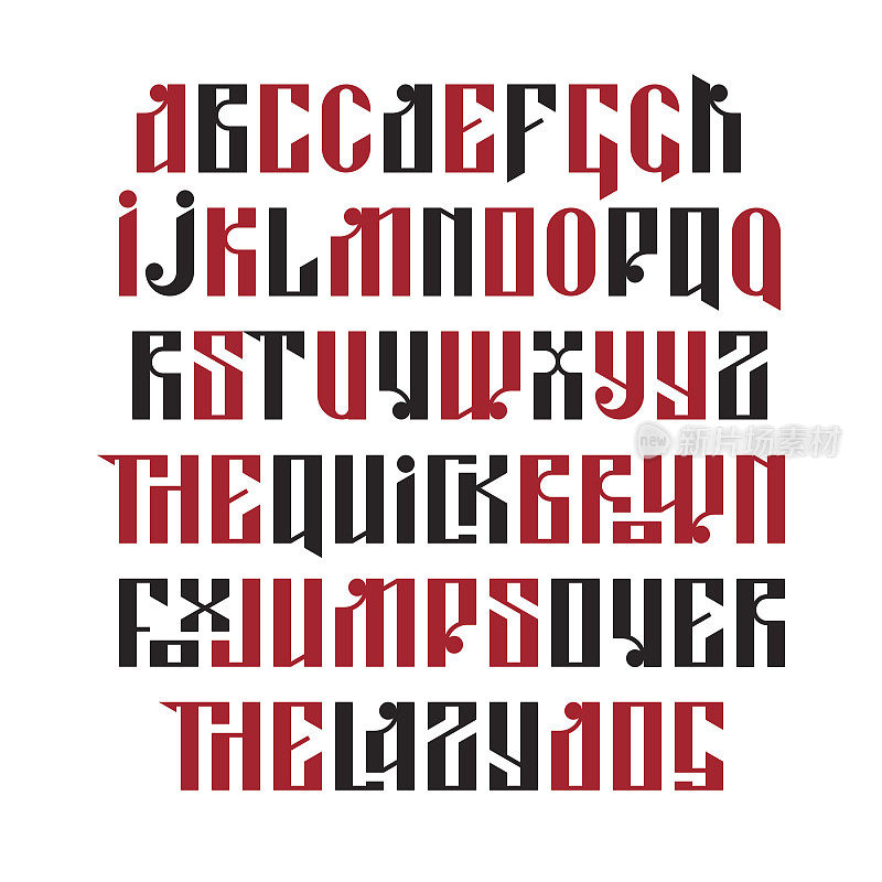 古斯拉夫字体的拉丁风格化