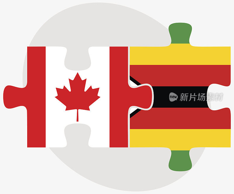 加拿大和津巴布韦国旗