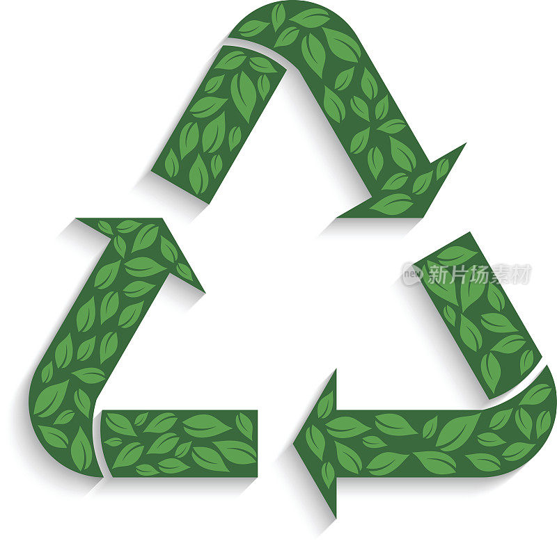 回收绿色象征。