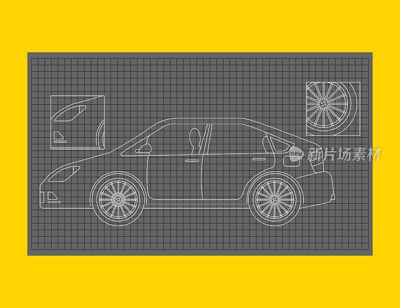 汽车原理图或汽车设计图技术图纸