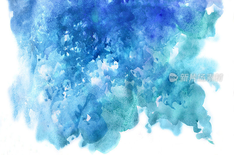 蓝色水彩抽象背景