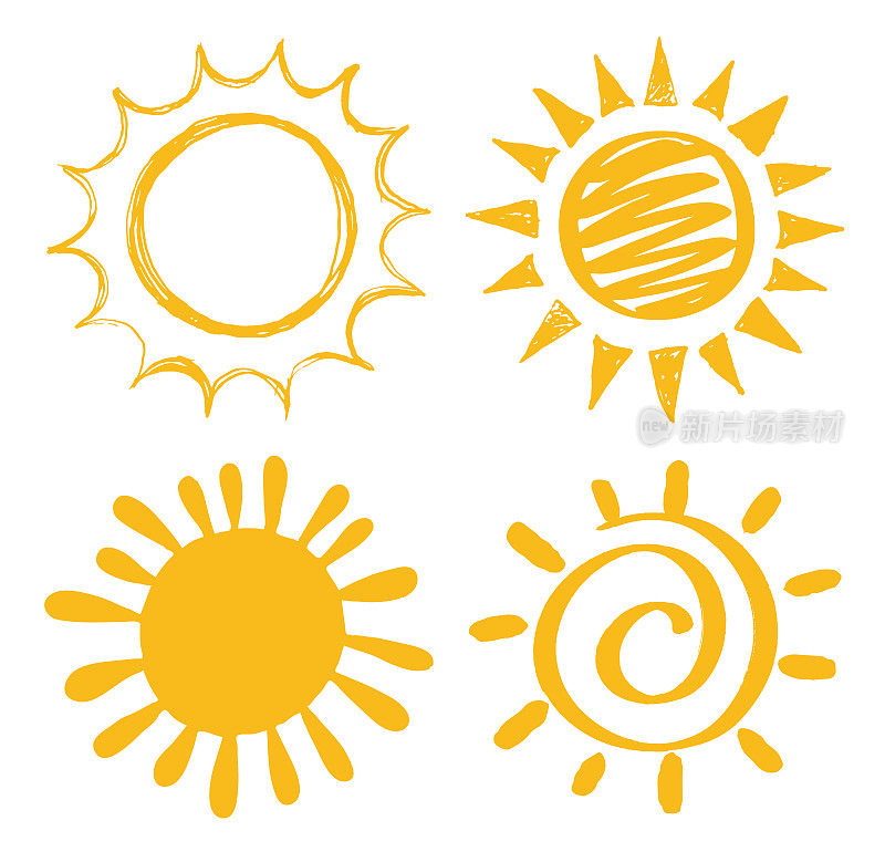 儿童绘图太阳绘图插图