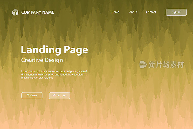 登陆页面模板-抽象背景与时尚的纹理-绿色渐变