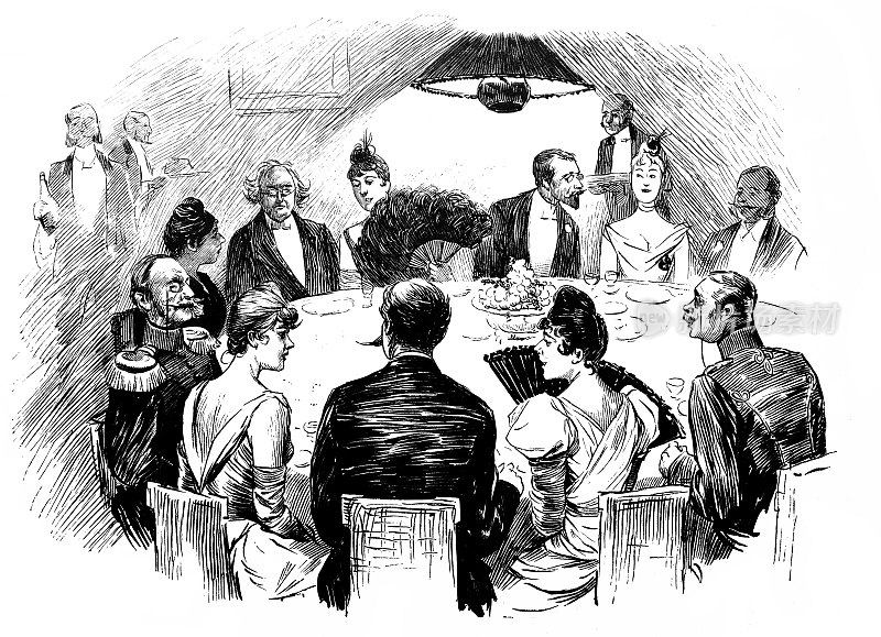 与上流社会人士举行圆桌会议