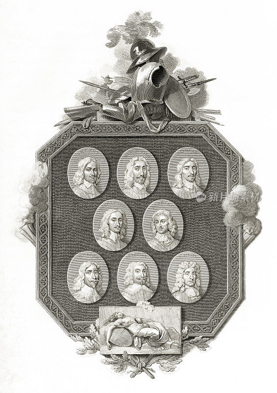 古董,英国贵族,英国维多利亚版画,1806年